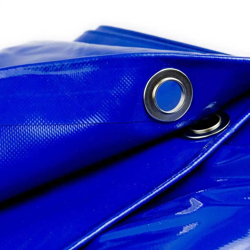 customized 510gsm  Blue Waterproof Heavy Duty PVC Tarps sheet fireproof Tarpaulin Cover for Truck Tent