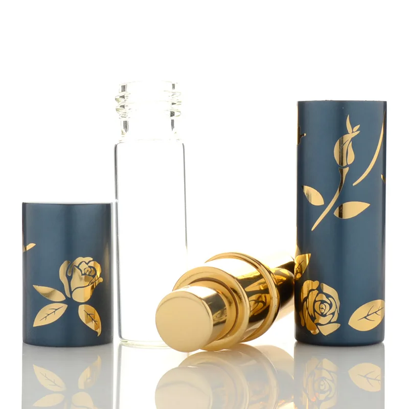 
flacon parfum butterfly colored metal travel aluminum refillable empty luxury perfume glass bottle 