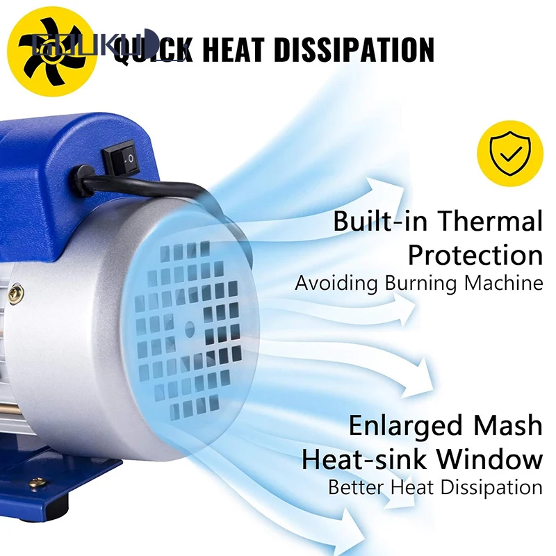 3/4 HP vacuum pump Electric Single Stage Rotary Vane Air Vacuum Pump