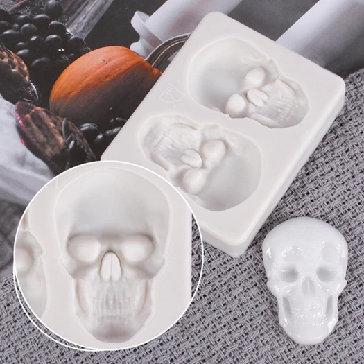 custom Large Skull Shaped Silicone Molds Chocolate Bomb Bath Bombs Handmade Soap silicone mold