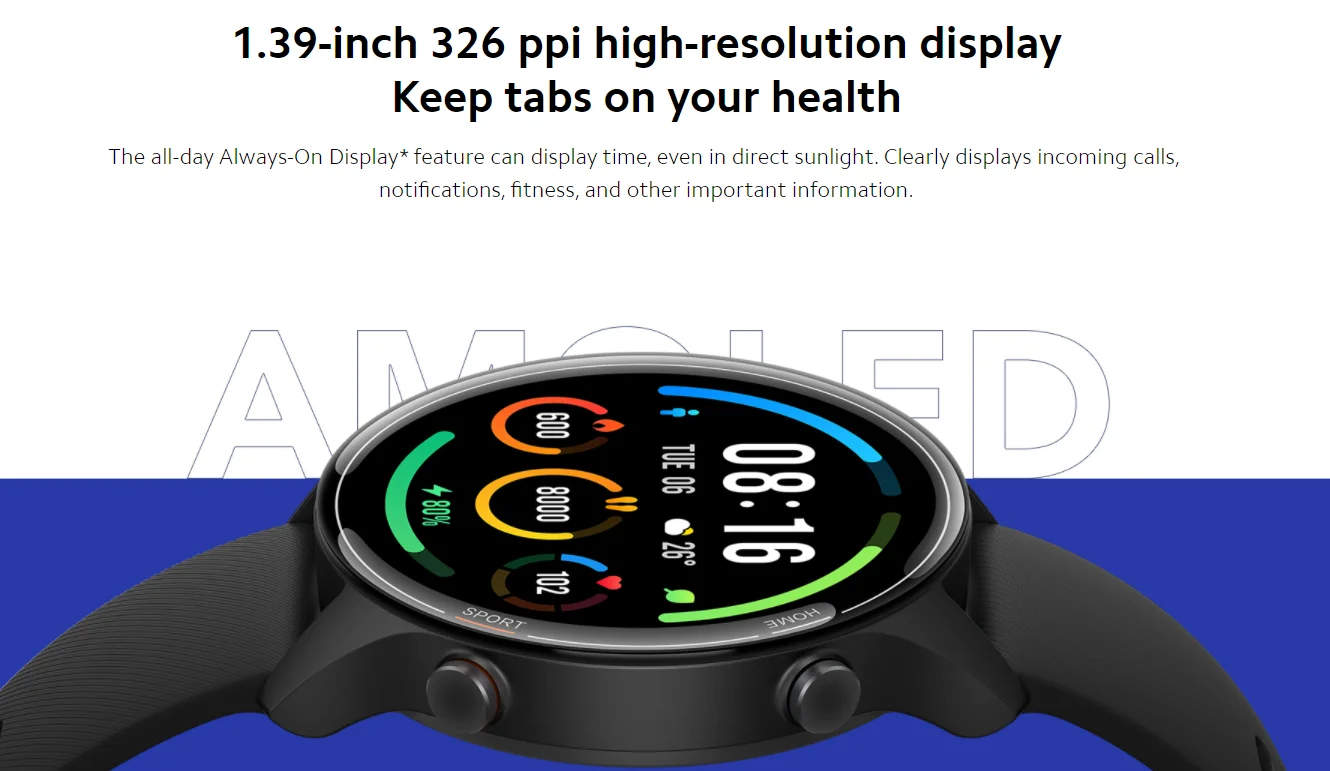 Gps Glonass водонепроницаемые Смарт-часы Xiaomi Mi Watch Global