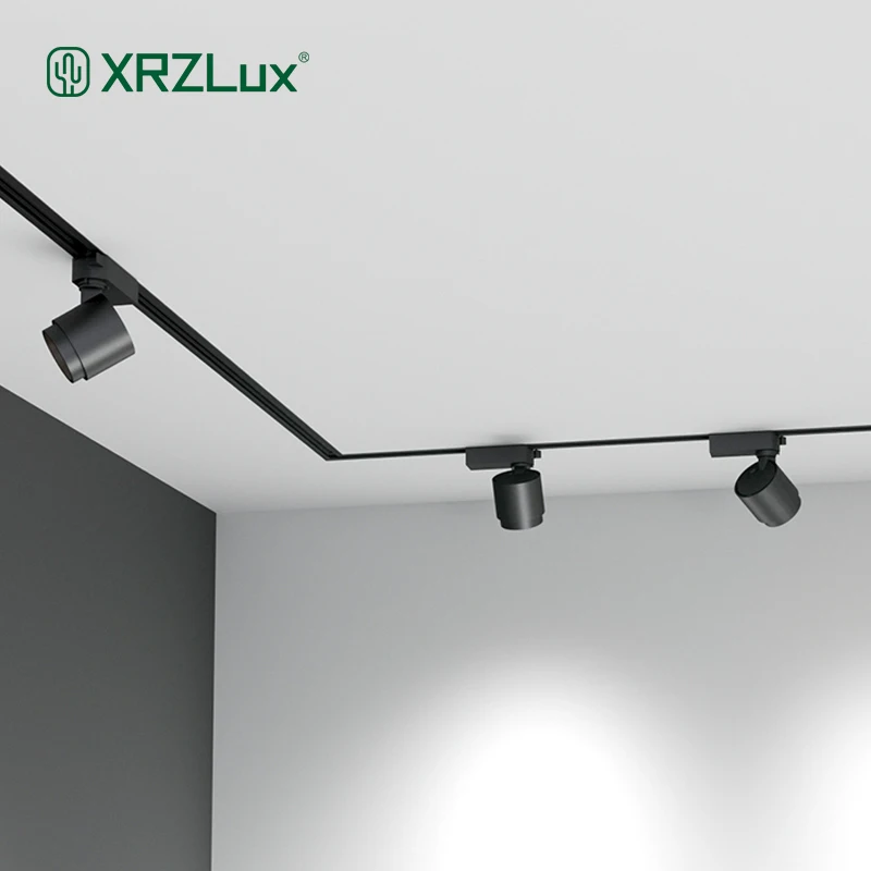 XRZLux Modern Commercial Led Track Light Fixture 10W Aluminum Led Track Spotlight Indoor Ceiling Rail Lighting Track System