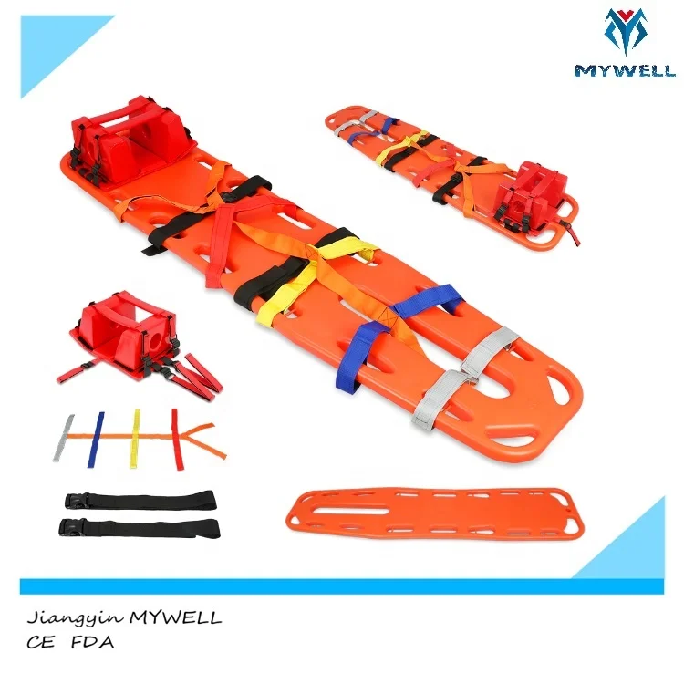 
M-J07 CE Approved Medical Emergency Plastic Trauma Spine Board Specifications First aid Stretcher 
