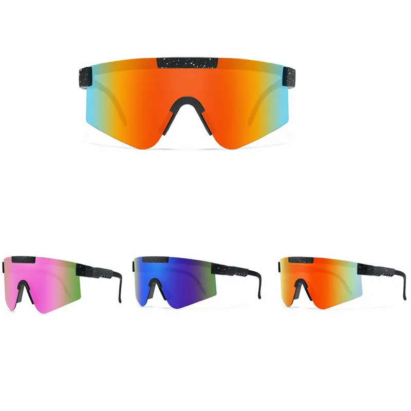 2022 Fashion Windproof Custom Coating Mirrored One Piece Lens Men Outdoor Fishing Cycling Sports Shades Sunglasses 2022