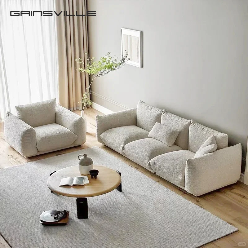 Italian Luxury Sofa Set Furniture Modern Soft Fabric Sofa Living Room Elegant Couch