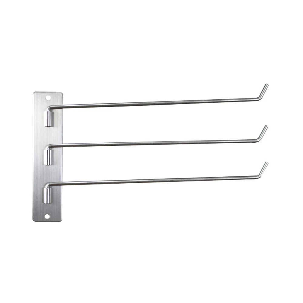 Никаких повреждений мульти-функциональный настенный клей для ванной комнаты из нержавеющей стали вешалка для полотенец 3 бар