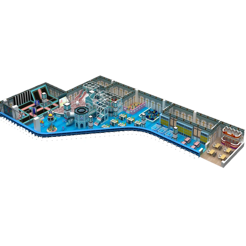 Pink Bubble House Ocean Ball Pools Kids Interactive Games Shopping Mall Entertainment Equipment with aircraft