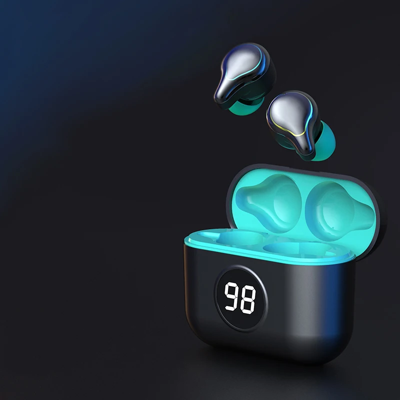 
SE16S New BT 5.1 Earbuds Mini Waterproof Deep Bass Sound 4H Playtime LED Digital Display Earphones Wireless Sports Headphones 