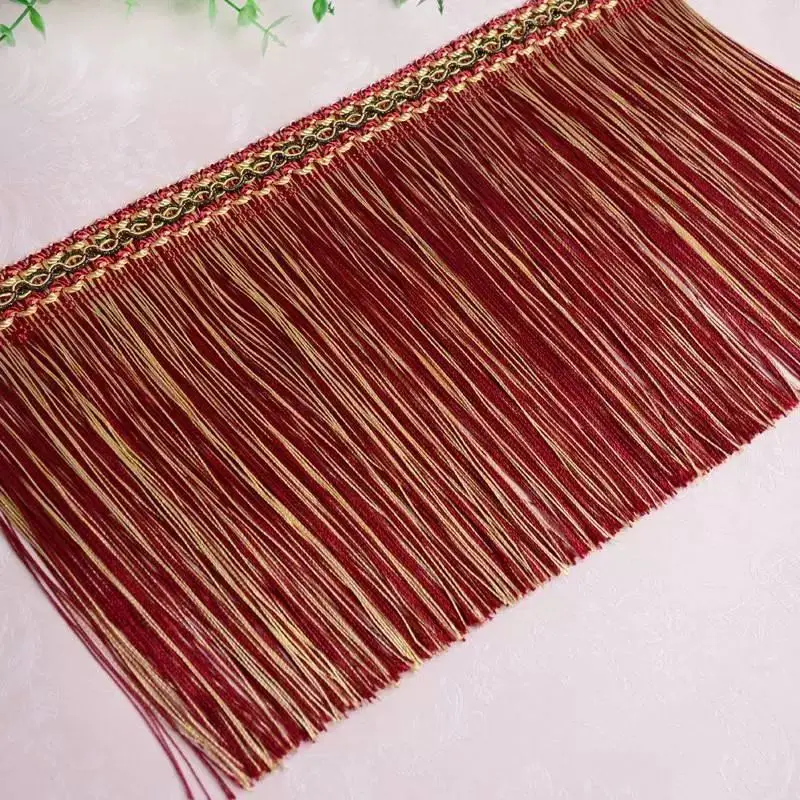 2024 Factory Direct Hot Sales  Purple Polyester Long Chainette  Trims Fringe For  Sewing Curtain Woven Clothing Accessories