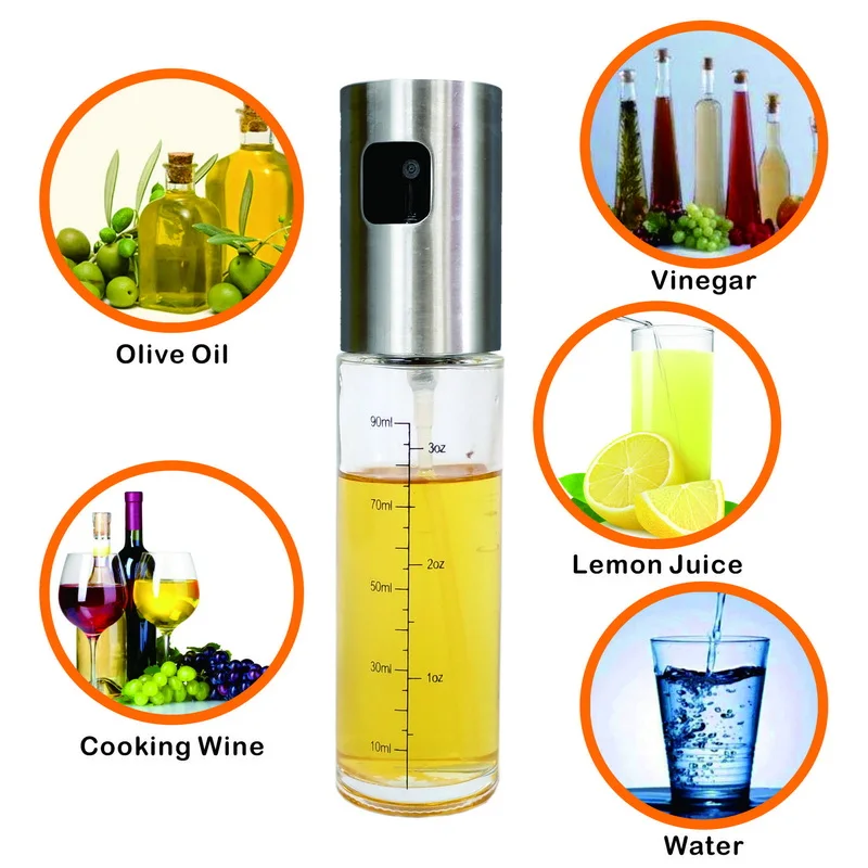  Amazon Hot Sale Oil Sprayer Glass pump for baking roasting vinegar BBQ kitchen
