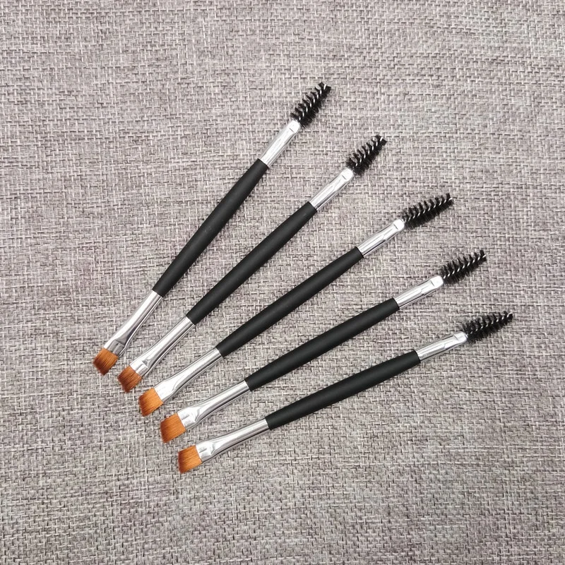 Двухсторонняя Золотая кисть для бровей Spoolie Brush с двойным углом ресниц