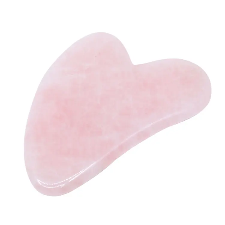 oem natural crystal jade massage rose quartz tool gua sha stone