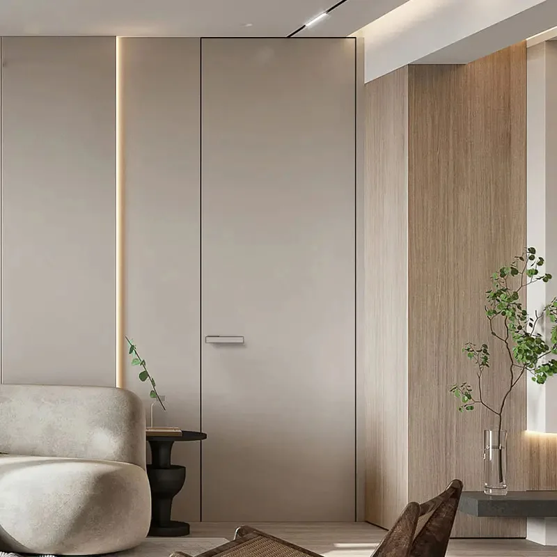 Environmental humanity bedroom doors aluminum honeycomb core good sealing performance design modern interior room hidden doors