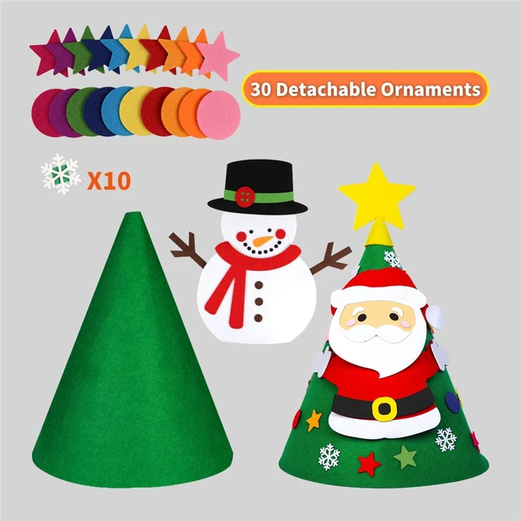 3D DIY войлочная Рождественская елка рождественская рождественские украшения для детей Новогодний