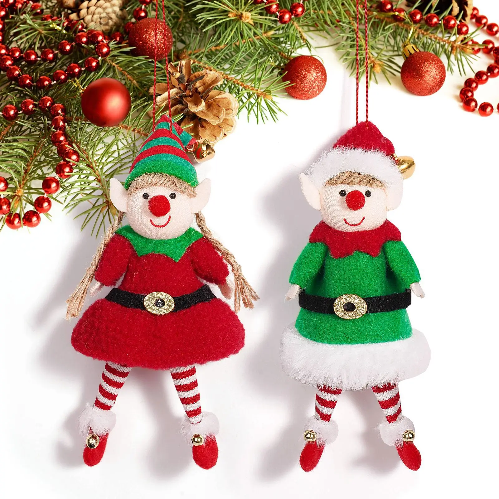 New Fashion Personalized Elf Toys For Kinds Christmas Tree Hanging Ornament Boy Girl Cute Plush Elfs