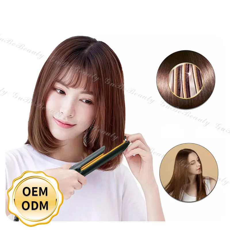 Электрический Выпрямитель для волос Gubebeauty AMZ, выпрямитель для волос, портативный выпрямитель для домашнего использования с FCC & CE