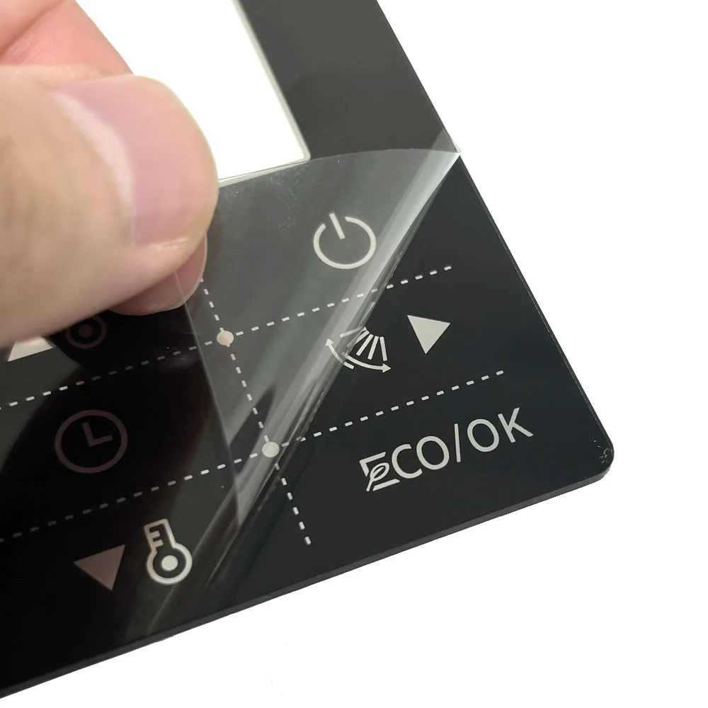 High Quality Custom Anti-Scratch Acrylic Control Panel Screen-Printed Overlay Label Wholesale Plastic Front Panel Decoration