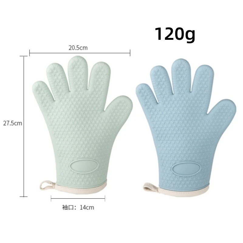 Non-Slip Extreme Heat Resistant Pot Holders Silicone Oven Gloves Microwave Baking Hot Pot BBQ Gloves Silicone Oven Mitt