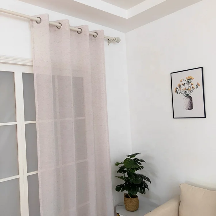 2022 New Customization Curtain Fabrics Textiles Soft Tulle Mesh Fabric Linen Tulle Curtain Fabric