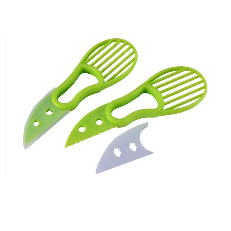 Многофункциональный пластиковый нож 3 в 1 для резки авокадо кухонные приспособления фруктов и овощей Овощечистка инструменты