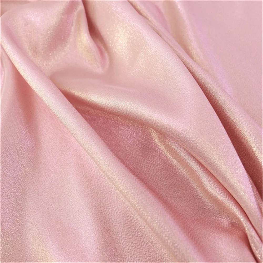 New Fashion Shiny Design Degree Color Gradient Brocade Fabric Jacquard Lurex Pink for Lady Dress Garment Home Textile