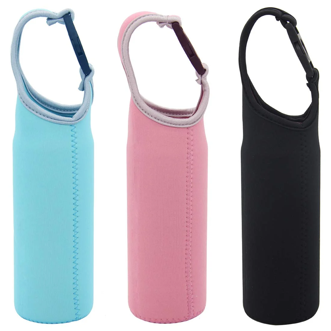 Recyclable Water Bottle Carrier Bag Custom Neoprene Water Bottle Sleeve Bag Insulator Cooler with Adjustable Shoulder Straps