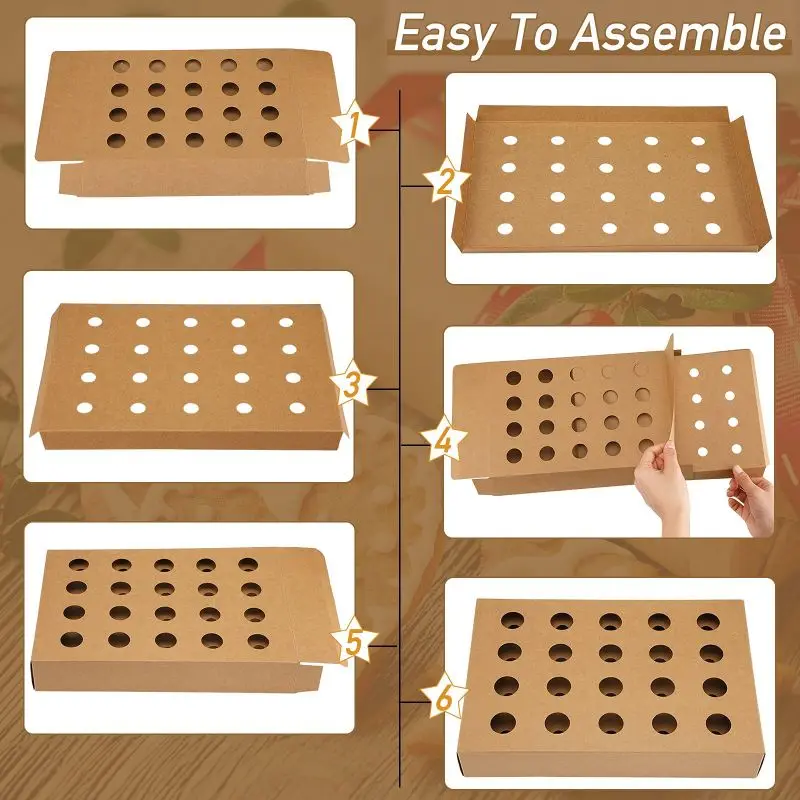 Recyclable Brown Food Grade Ice Cream Egg Waffle Snack Candy Wrapping Paper Cone Holder Box