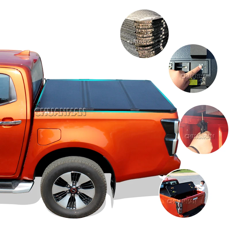Gwm tonneau cover hard tri-fold bakflip mx4 tonneau cover l200 for chevy silverado gmc mitsubishi triton