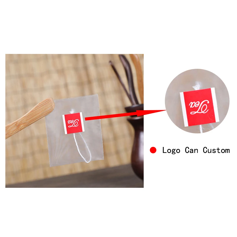 1000pcs/pack Biodegradable Drawstring Individual custom nylon empty tea packaging bag with string