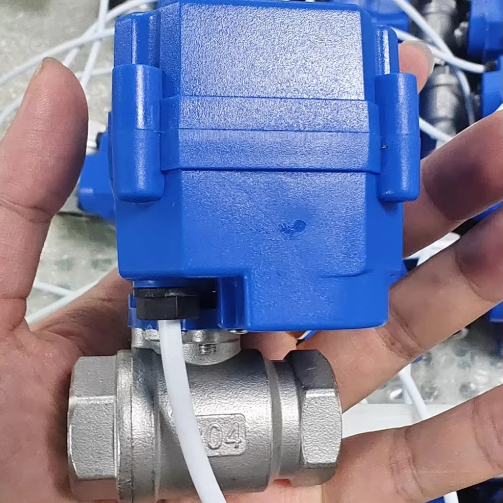 FURUI CWX-25S 2 way mini electric actuator motor operated ball valve brass stainless water valve actuator control valve