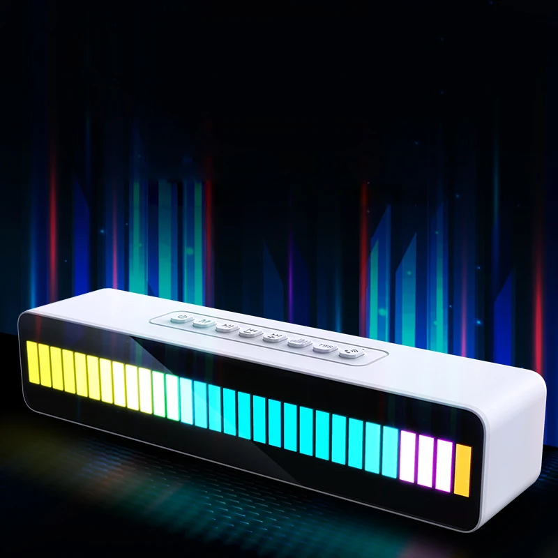 Динамик с пикапом музыки Rgb полоса светодиодное кольцо для видео прожектор распознавания ритма лампа панель трубка настенное аудио светодиодная