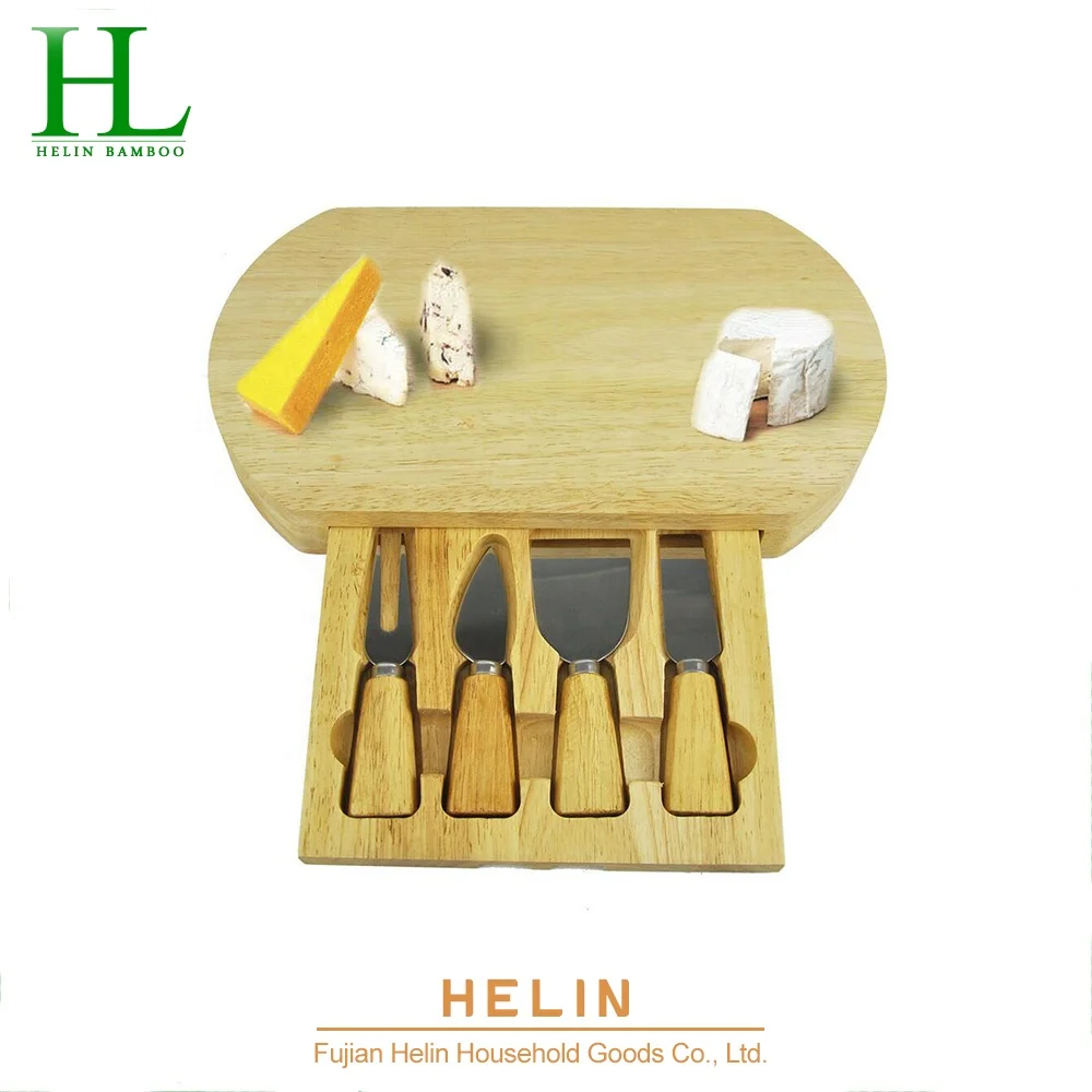 Hot sale Bamboo Cheese Cutting Board Set With Knives for kitchen tool Wholesale