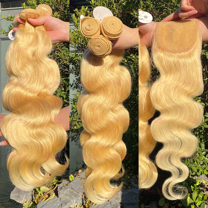 Wholesale 613 brazilian cuticle aligned human hair blonde hair bundles,Cambodian raw 613 virgin hair