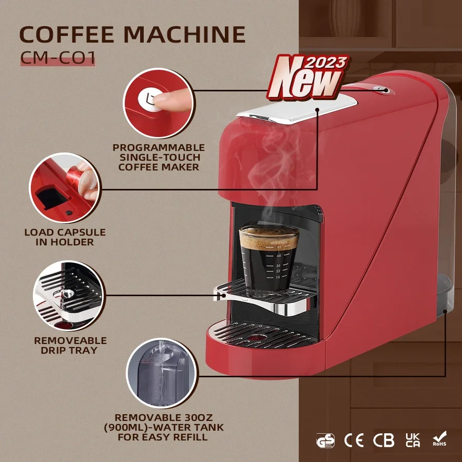 Semi-automatic Home Appliance Mini Portable Smart Portable Capsule Espresso Coffee Maker Machine