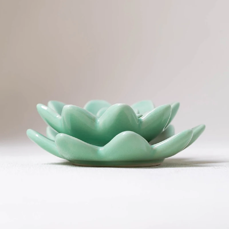 YUANWANG Wholesale Incense Holders Custom Ceramic Lotus Incense Burner Incense Joss Stick Holder