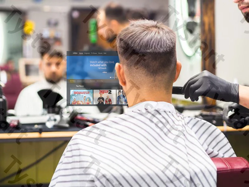 Tystart New Style Beauty Full Length Floor Mirror Hair Salon Android Touch Screen Wall Decor Smart TV Mirrors With Led Lights