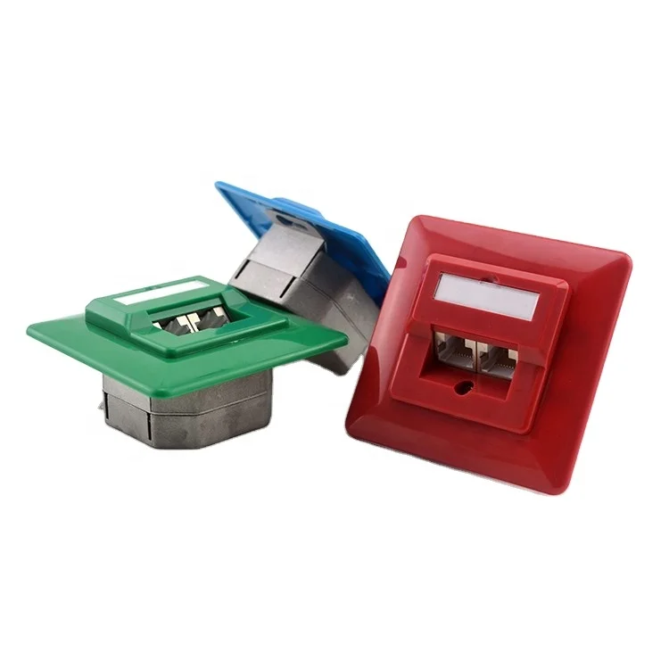 Germany Type Socket RJ45 Wall Network Faceplate