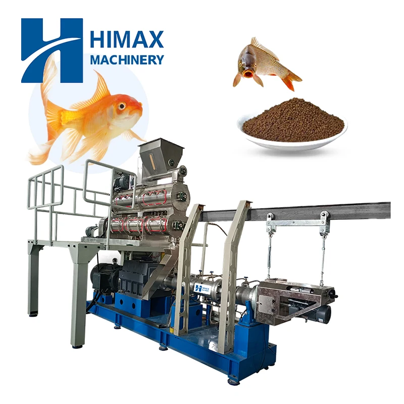 Professional floating fish feed making machine fish food double screw extruder machine with low price