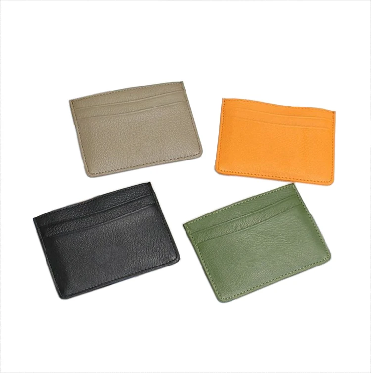Popular hot PU pocket card holders colorful custom logo card sleeve protection collect ID bank card sleeve