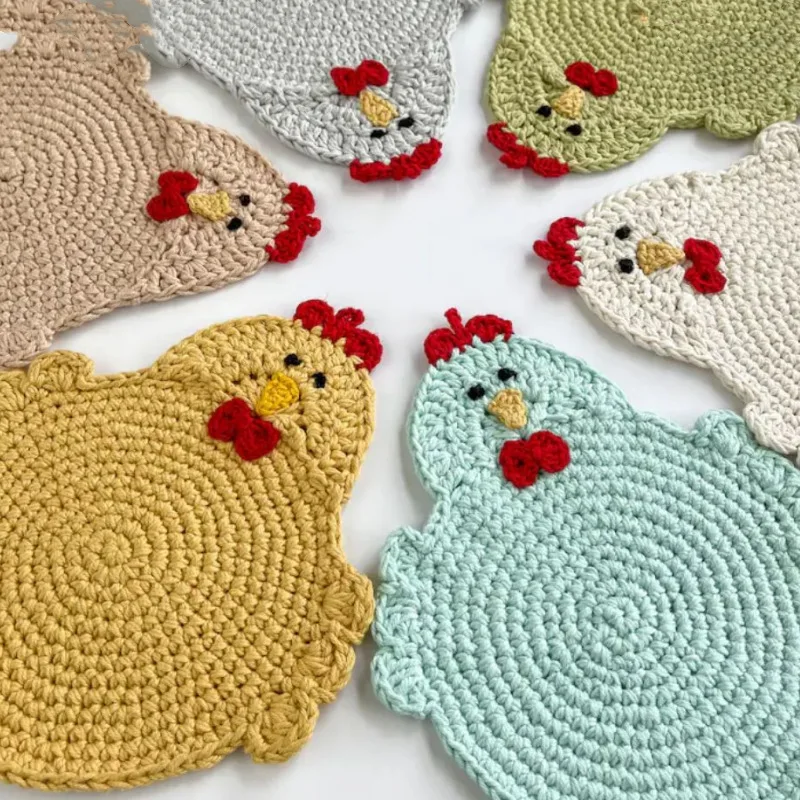 Custom Size Doilies Flower Coasters Cotton Material Handmade Crochet Round Table Mat Crochet Coasters Doilies Cup Pad Props diy