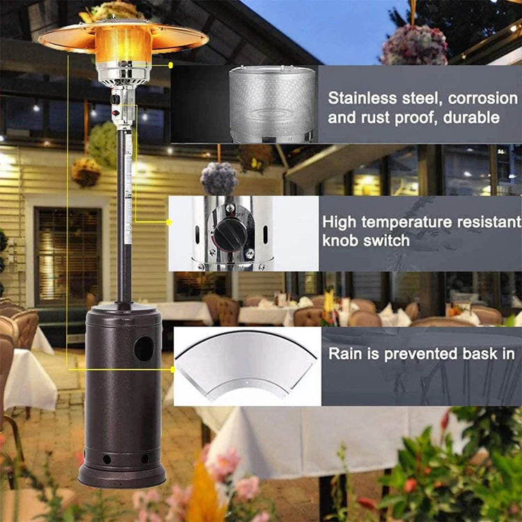 Наружный нагреватель, газовые обогреватели для внутреннего дворика, Электрический водонепроницаемый инфракрасный пропан