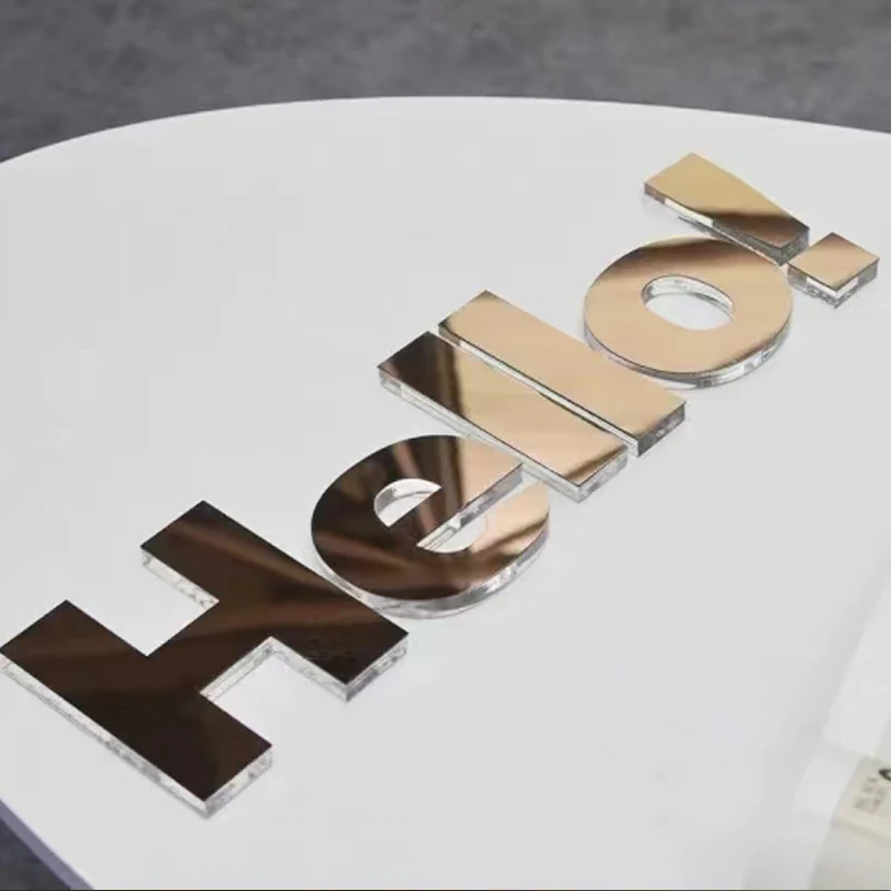 Custom Stainless Steel Channel Letter Sign Gold Metal Letter For Decoration Business Logo Wall Letter