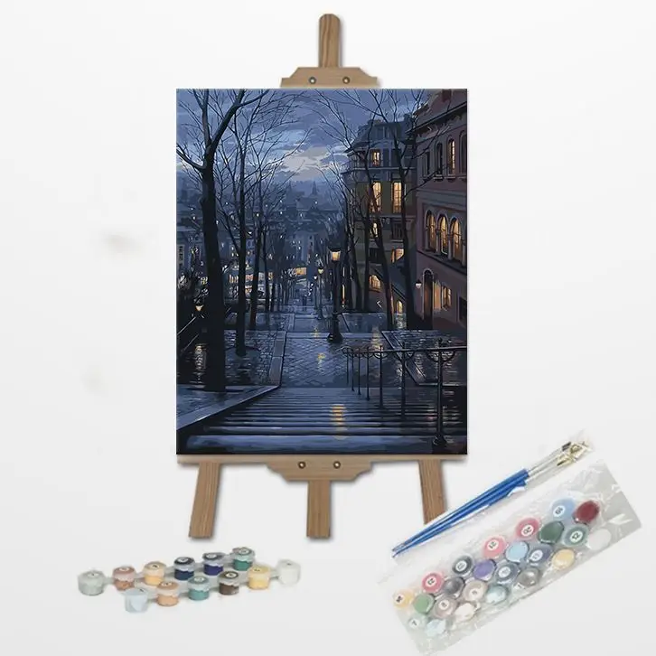 Newest Selling Street Landscape City Canvas Paintings Graffiti Pop Art Posters And Prints For Home Decor