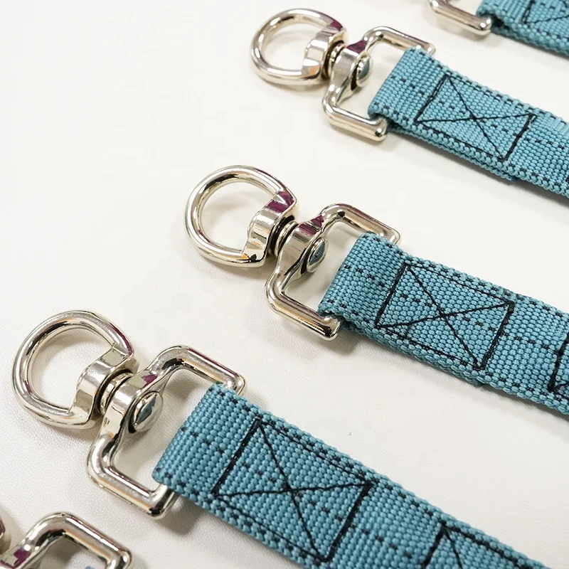 X-C-PIN 20mm 25mm width polyester cord tape tool tethering connectors tool lanyard with 360 Swivel metal D ring in 100mm length