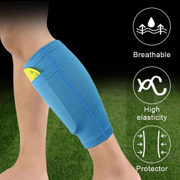 Custom Logo Latest Stretch Sports Football Sock Sleeve Calf Compression Sleeve Shin Guard Support For Soccer shin guard sleeve