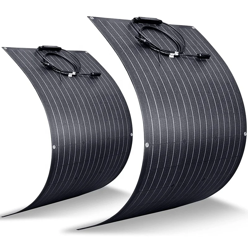 100W 18V Mono ETFE Semi Black Flexible Solar Panel Kit for caravan rv