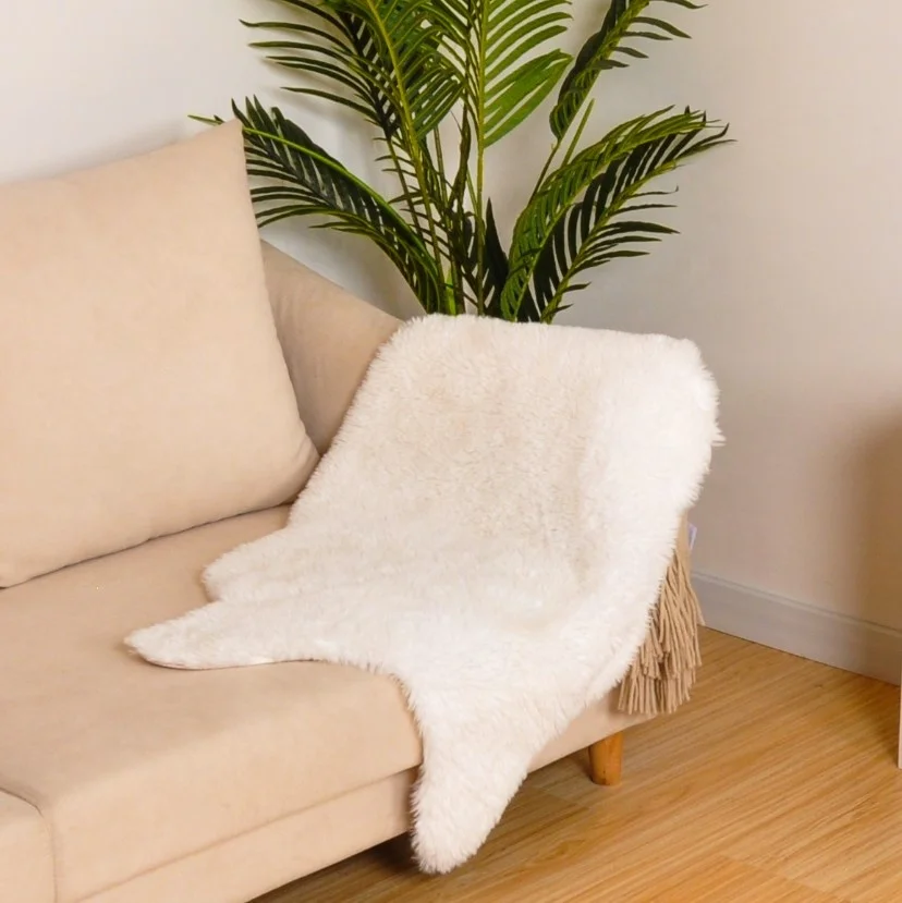 Factory OEM fur area rug shaggy polyester Alpaca fake wool fur carpet faux fur sheepskin carpets and rugs for living room