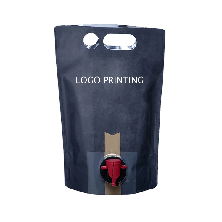 128Oz 160Microns PET/VMPET/PE Matte Finish Oxygen Insulation Good Standing Moisture Proof House Wine Pouches Manufacturer