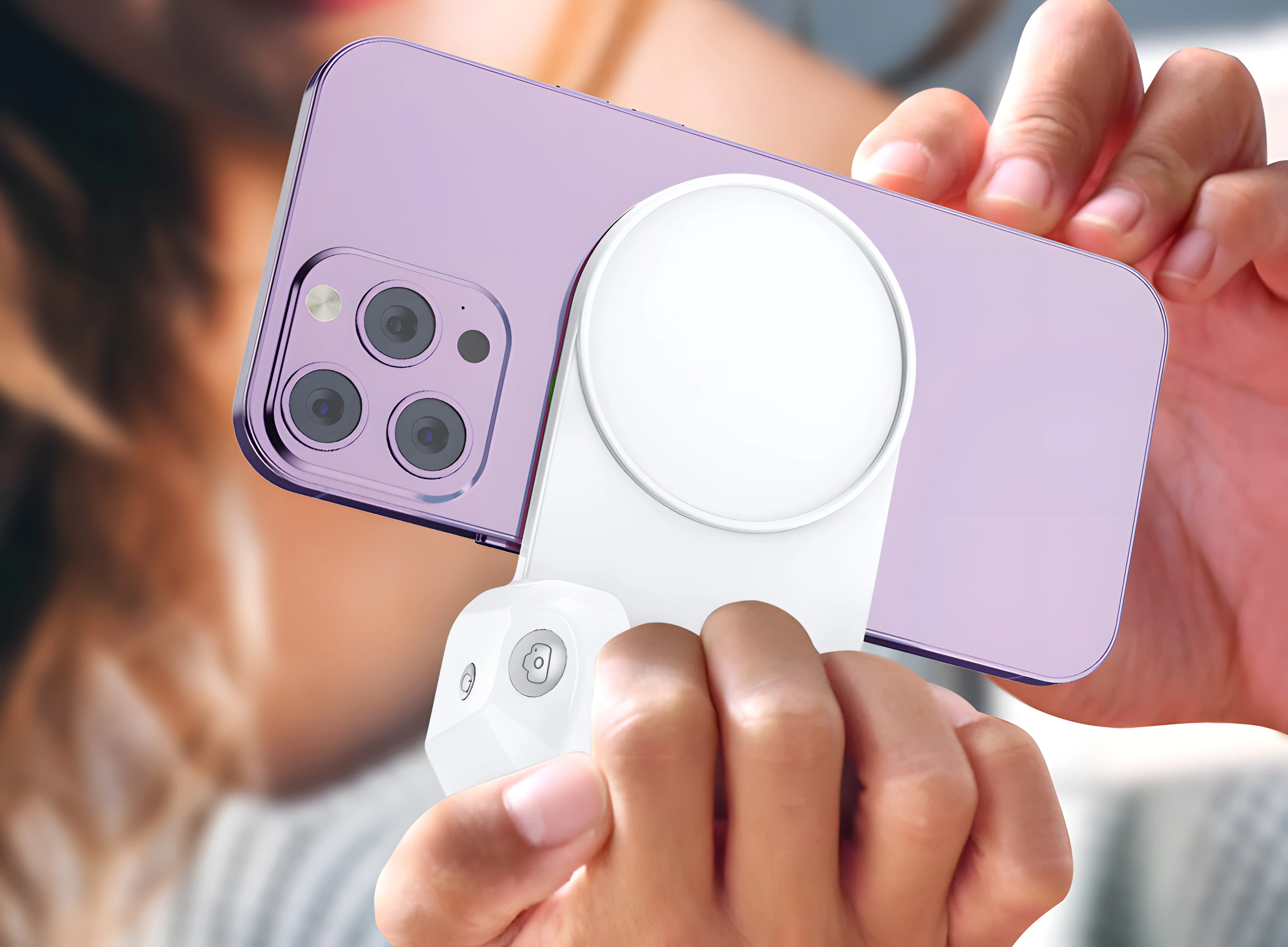 WiWU New arrival Magnetic Camera Handle Bracket Smart Mobile Phone BT Wireless Charging Selfie Stick