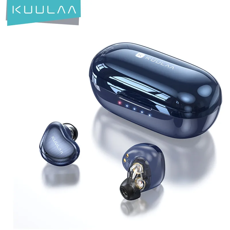 Kuulaa горячая Распродажа Amazon Cool Dual Driver Hifi Blue Mini F9 Tws Blue tooth 5,0 гарнитура Tws беспроводные наушники-вкладыши